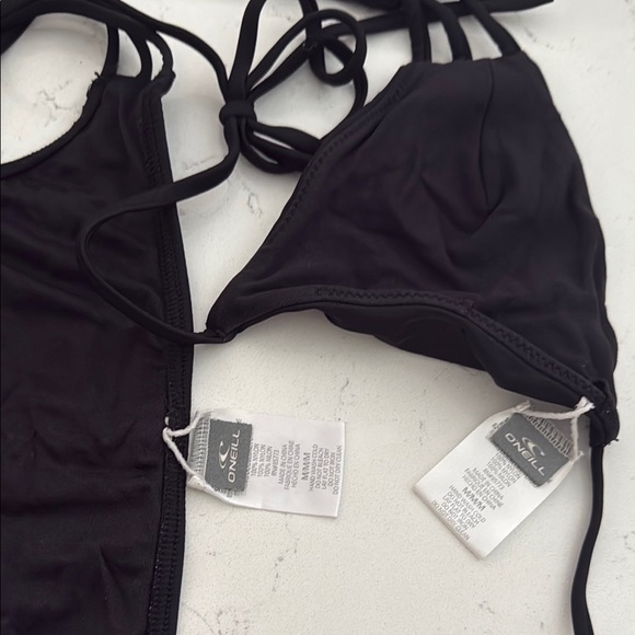 O’Neill 2pc BIKINI Black top bottom Swimwear Set M LIKE NEW - Picture 6 of 6